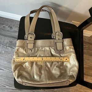 Coach handbag. Gently used, has stain as shown.